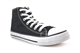 Womens Classic Hi Top Canvas Shoes/Girls Canvas Pumps Black/White