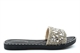 Reveal Love Your Look Womens Glitter High Sparkle Slider Mule Sandals Silver