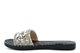 Reveal Love Your Look Womens Glitter High Sparkle Slider Mule Sandals Silver
