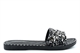 Reveal Love Your Look Womens Glitter High Sparkle Slider Mule Sandals Black