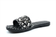Reveal Love Your Look Womens Glitter High Sparkle Slider Mule Sandals Black