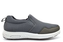 Dr Keller Mens Craig Casual Slip On Wide Fit Trainers Grey (E Fitting)