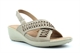 Boulevard Womens Crossover Slingback Wide Fit Sandals With Padded Insole Beige (E Fitting)
