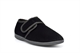 Jo & Joe Mens Touch Fastening Cord Wide Fit Slippers Black (E Fitting)