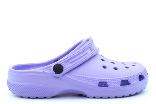Girls Perforated Swing Bar Clogs / Clog Mules / Pool Sandals / Beach Sandals Lilac