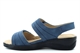 Boulevard Womens Twin Touch Fastening Lightweight Wedge Sandals With Padded Insole Navy Blue