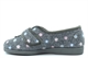 Sleepers Womens Matilda V Cut Touch Fastening Wide Fit Slippers Grey (EE Fitting)