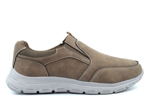 Scimitar Mens Twin Gusset Super Lightweight Slip On Casual Shoes Brown