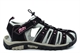 PDQ Womens Lightweight Sports Closed Toe Sandals With Toggle And Touch Fastening Black/Pink
