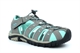 PDQ Womens Lightweight Sports Closed Toe Sandals With Toggle And Touch Fastening Grey/Mint