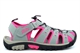 PDQ Womens Lightweight Sports Closed Toe Sandals With Toggle And Touch Fastening Grey/Fuchsia