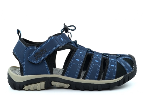 PDQ Boys Closed Toe Trail Sandals Walking Sandals With Touch Fastening Navy Blue
