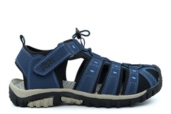 PDQ Boys Closed Toe Trail Sandals Walking Sandals With Touch Fastening Navy Blue