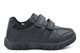 Wild Tribe Boys Charlie Touch Fastening Coated Leather School Shoes Black