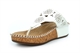 Cipriata Womens Corina Touch Fastening Toe Post Wedge Sandals With Deluxe Padded Insole White