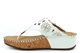 Cipriata Womens Corina Touch Fastening Toe Post Wedge Sandals With Deluxe Padded Insole White