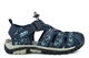 PDQ Womens Lightweight Closed Toe Sports Sandals With Toggle And Touch Fastening Navy Blue