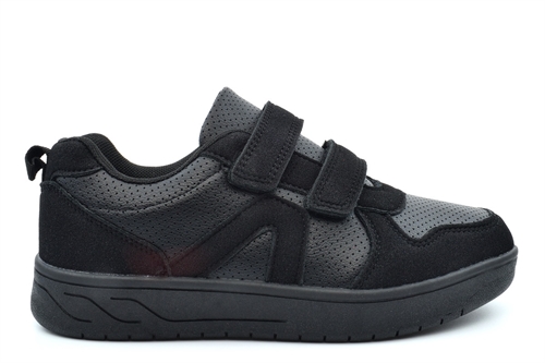 Dek Boys Cyclone Touch Fastening School Shoes/School Trainers Black