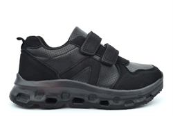 Dek Boys Hurricane Touch Fastening School Shoes/School Trainers Black
