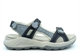Mod Comfys Womens Touch Fastening Leather Nubuck Sports Sandals Blue/Navy