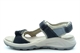 Mod Comfys Womens Touch Fastening Leather Nubuck Sports Sandals Blue/Navy