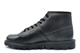 Grafters Mens/Womens Leather Classic Monkey Boots With Thermo Rubber Sole Black