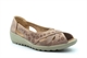 Boulevard Womens Crossover Peep Toe Wide Fit Casual Shoes Light Tan (E Fitting)