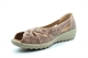 Boulevard Womens Crossover Peep Toe Wide Fit Casual Shoes Light Tan (E Fitting)