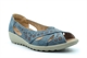 Boulevard Womens Crossover Peep Toe Wide Fit Casual Shoes Blue (E Fitting)