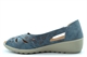 Boulevard Womens Crossover Peep Toe Wide Fit Casual Shoes Blue (E Fitting)
