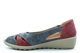 Boulevard Womens Crossover Peep Toe Wide Fit Casual Shoes Blue/Red (E Fitting)