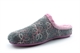 Sleepers Womens Eloise Mule Slippers With Rubber Sole Grey/Pink